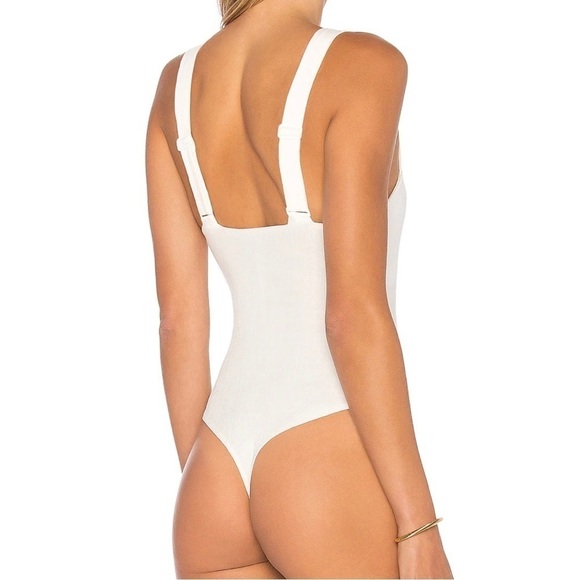 Free People Pippa V-Wire Bodysuit Ivory White Size Small NWT - Picture 3 of 8